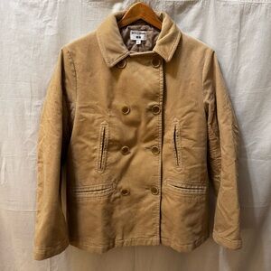 Uniqlo x Ines De La Fressange corduroy pea coat, quilted lining- soft and warm